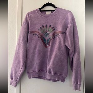 Vintage Dream Catcher Acid Wash Western Sweatshirt